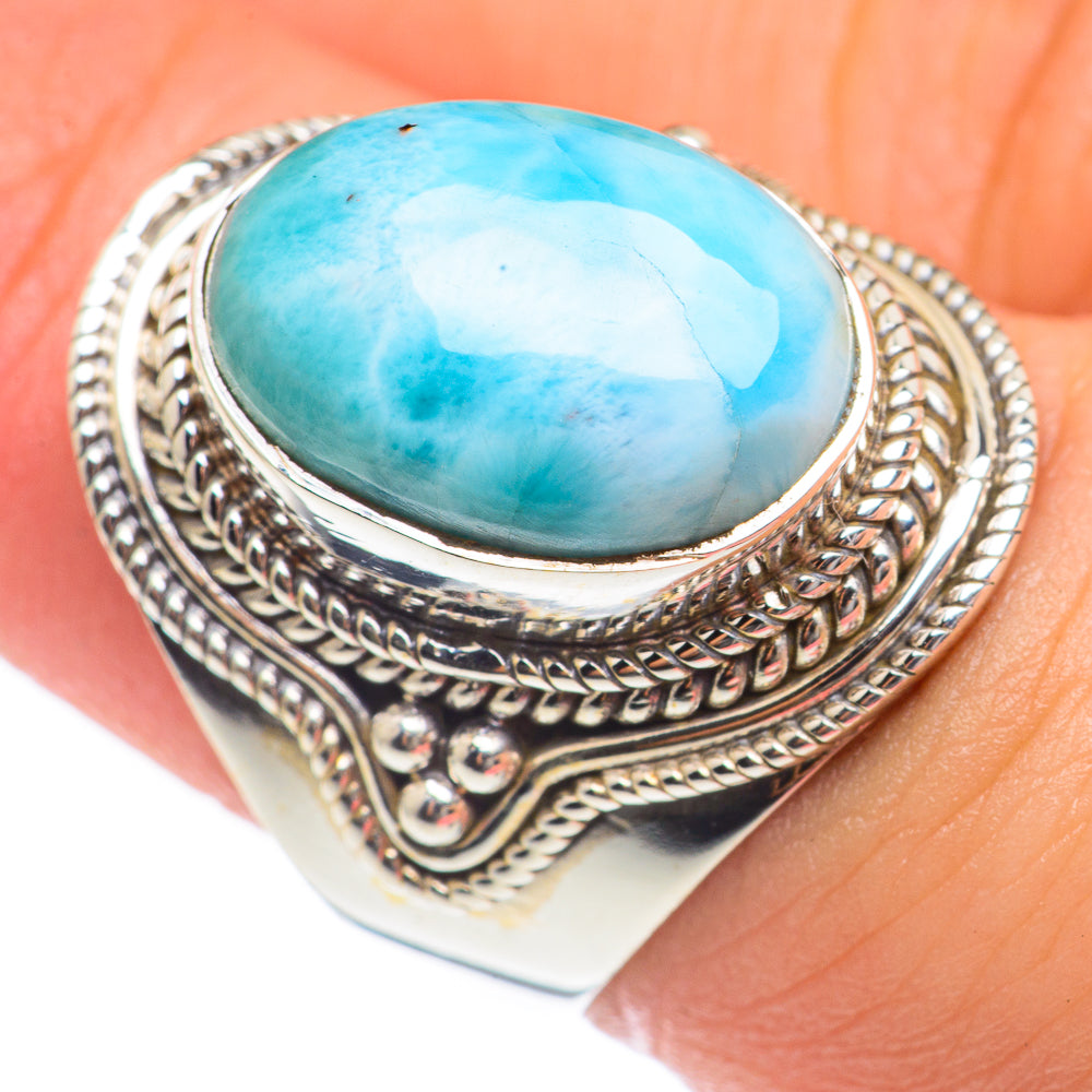 Larimar Rings handcrafted by Ana Silver Co - RING68081