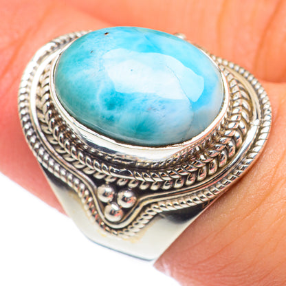 Larimar Rings handcrafted by Ana Silver Co - RING68081