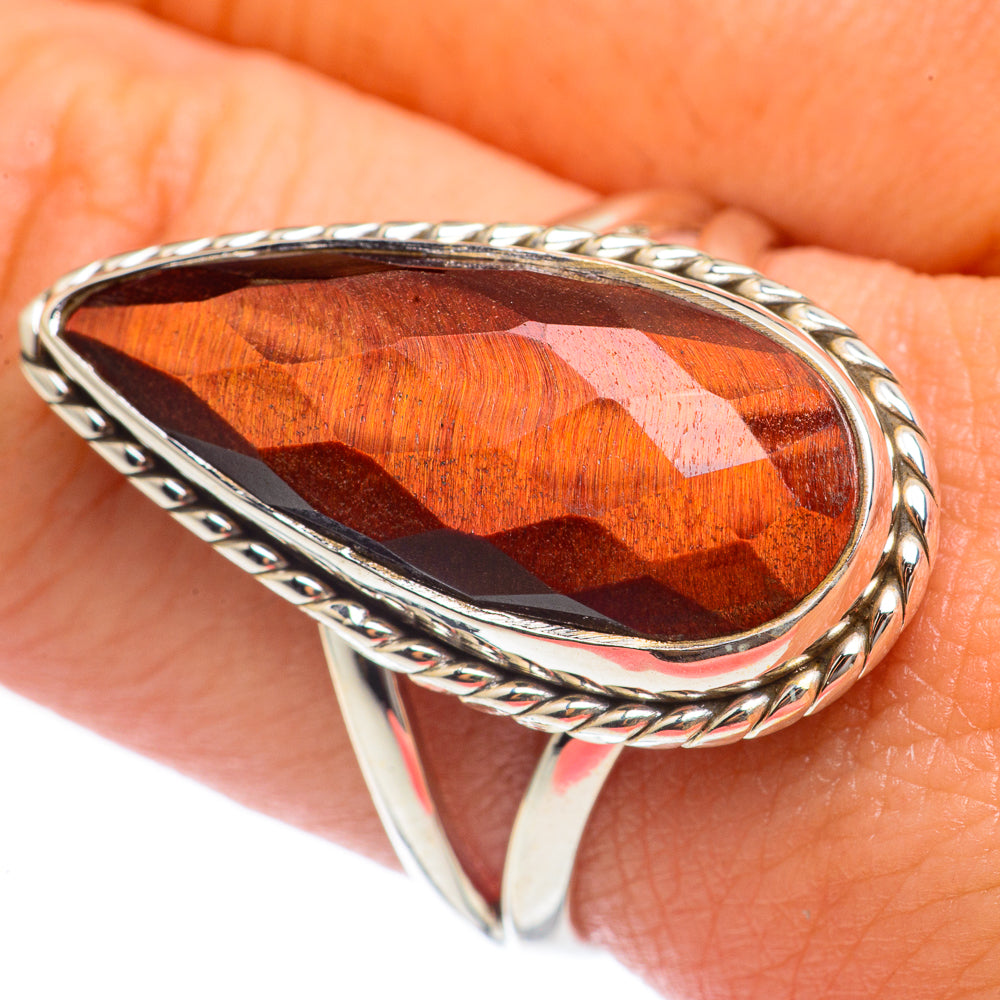 Red Tiger Eye Rings handcrafted by Ana Silver Co - RING68086