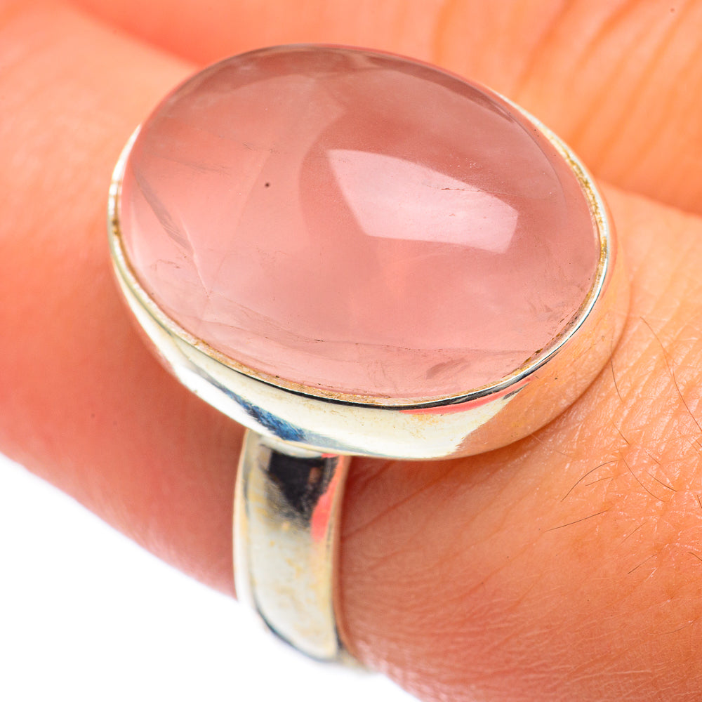 Rose Quartz Rings handcrafted by Ana Silver Co - RING68090