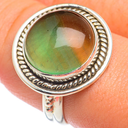 Green Fluorite Rings handcrafted by Ana Silver Co - RING68107