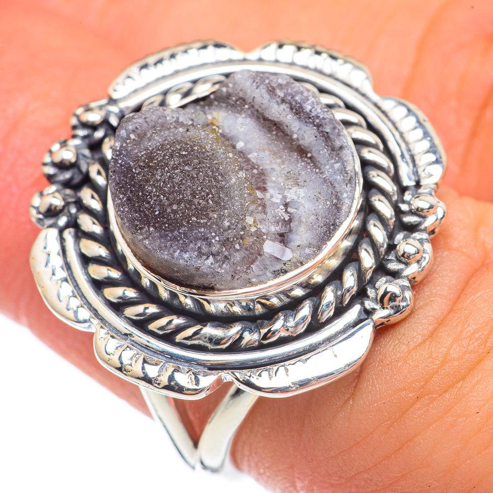 Desert Druzy Rings handcrafted by Ana Silver Co - RING68108