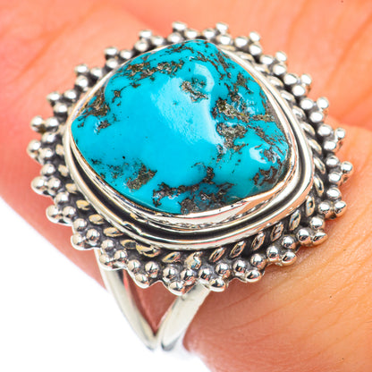 Tibetan Turquoise Rings handcrafted by Ana Silver Co - RING68113