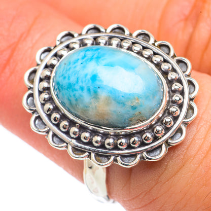 Larimar Rings handcrafted by Ana Silver Co - RING68115
