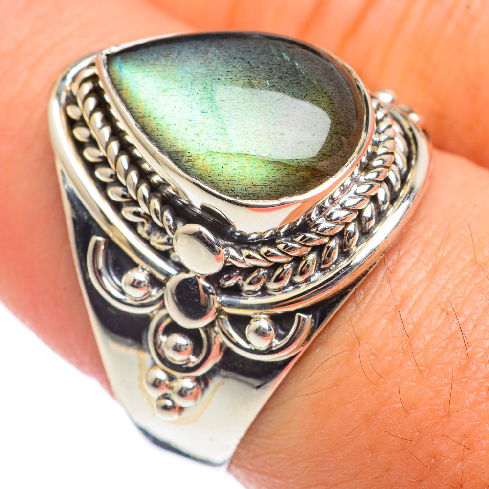 Labradorite Rings handcrafted by Ana Silver Co - RING68117