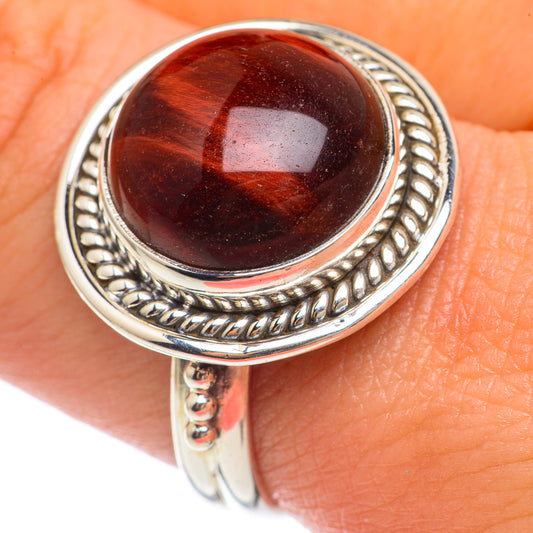 Red Tiger Eye Rings handcrafted by Ana Silver Co - RING68119
