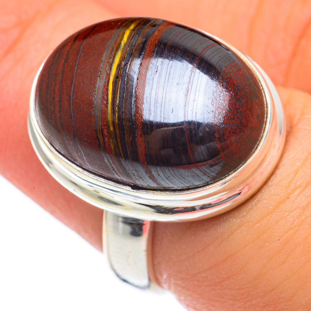 Red Tiger Iron Rings handcrafted by Ana Silver Co - RING68120