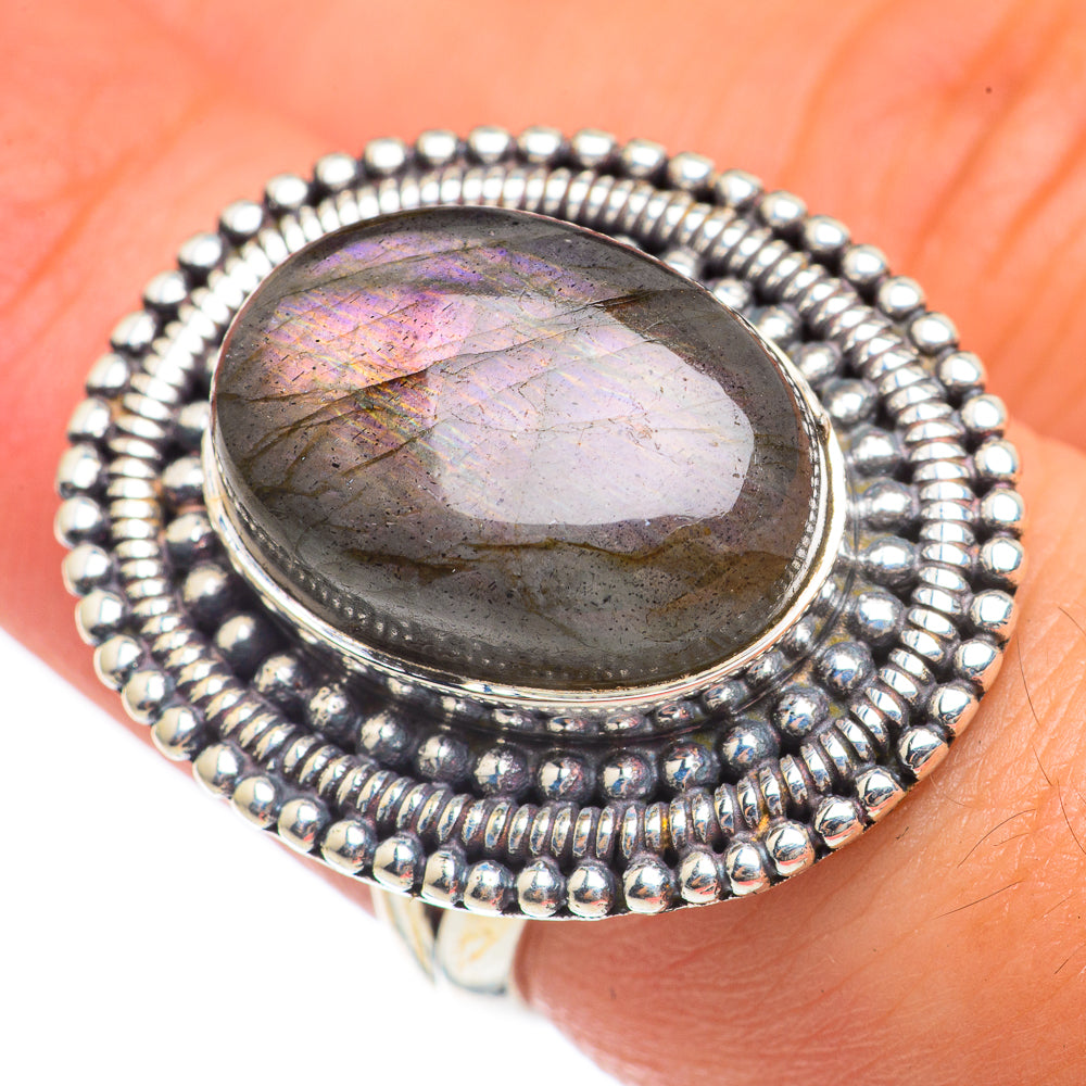 Labradorite Rings handcrafted by Ana Silver Co - RING68130