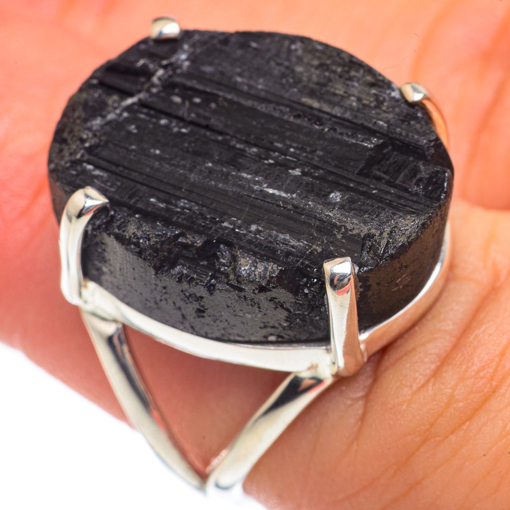 Black Tourmaline Rings handcrafted by Ana Silver Co - RING68134