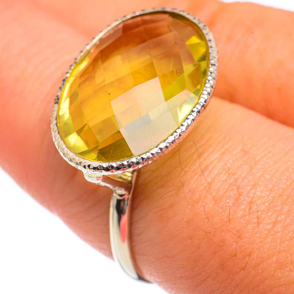 Lemon Quartz Rings handcrafted by Ana Silver Co - RING68142