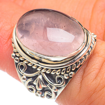 Rose Quartz Rings handcrafted by Ana Silver Co - RING68156