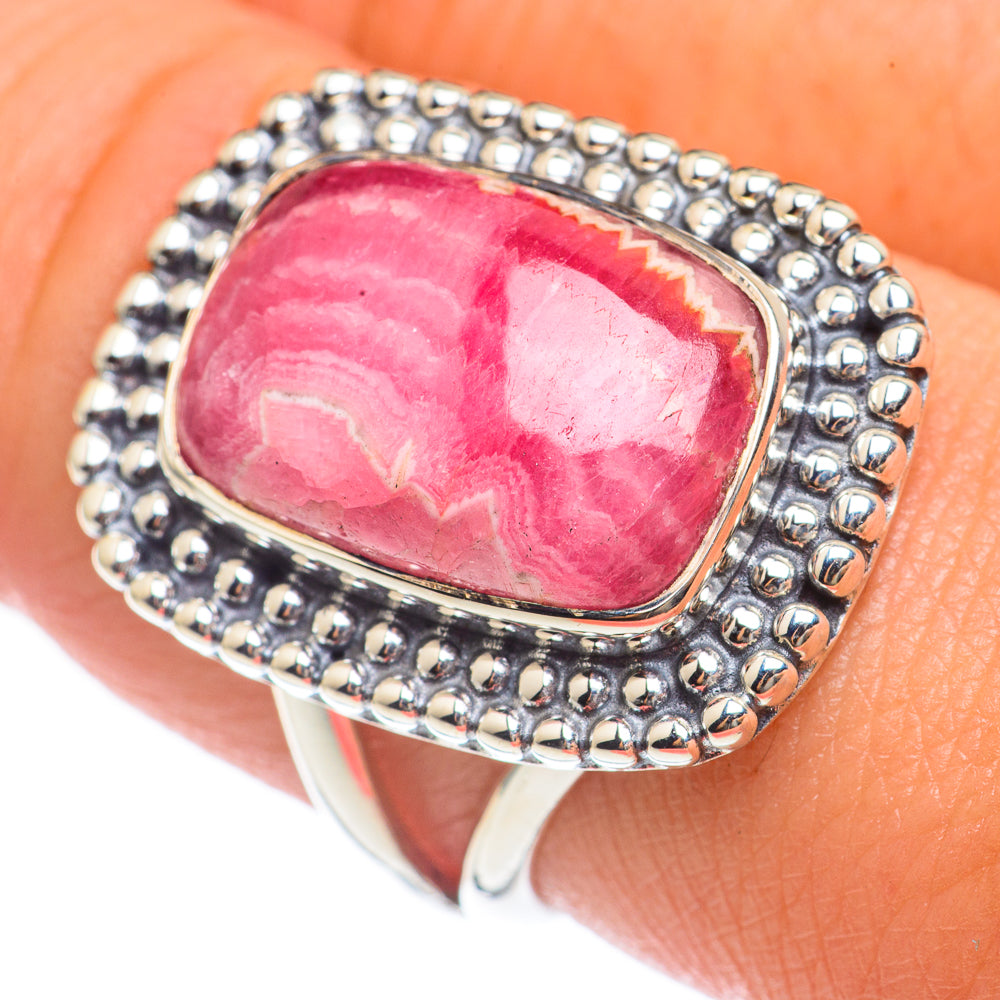 Rhodochrosite Rings handcrafted by Ana Silver Co - RING68157