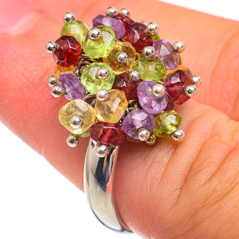 Garnet, Peridot, Citrine Rings handcrafted by Ana Silver Co - RING68173
