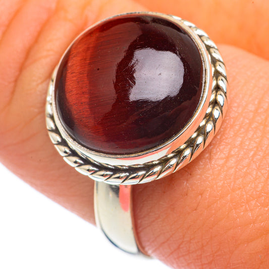 Red Tiger Eye Rings handcrafted by Ana Silver Co - RING68186