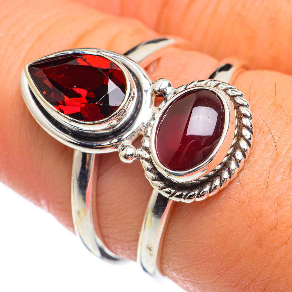 Garnet Rings handcrafted by Ana Silver Co - RING68193