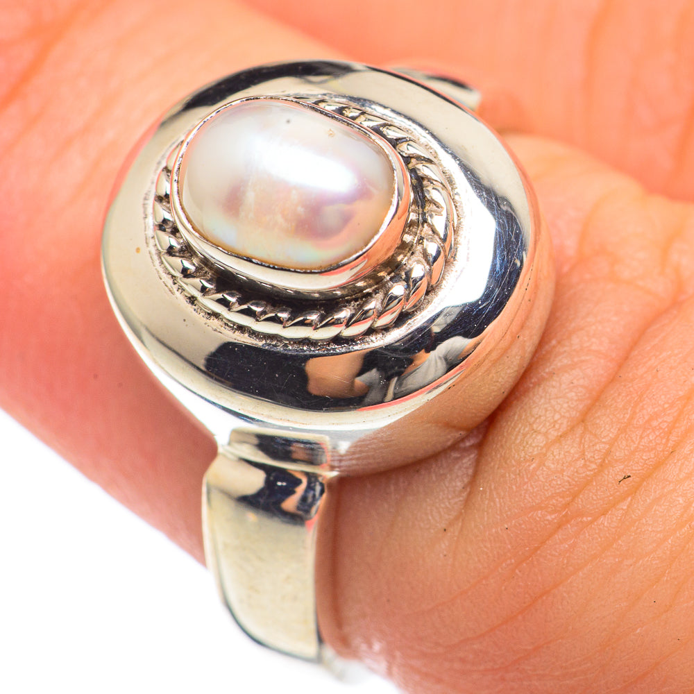 Cultured Pearl Rings handcrafted by Ana Silver Co - RING68201
