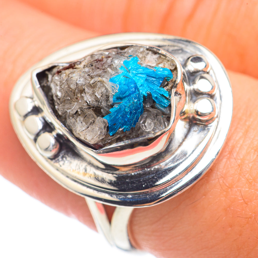 Cavansite Crystal Rings handcrafted by Ana Silver Co - RING68206