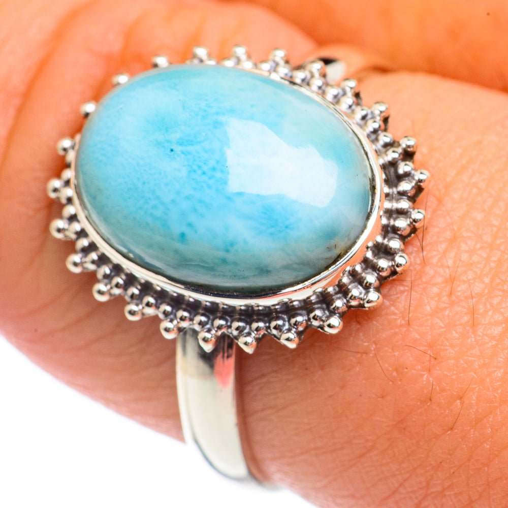 Larimar Rings handcrafted by Ana Silver Co - RING68209