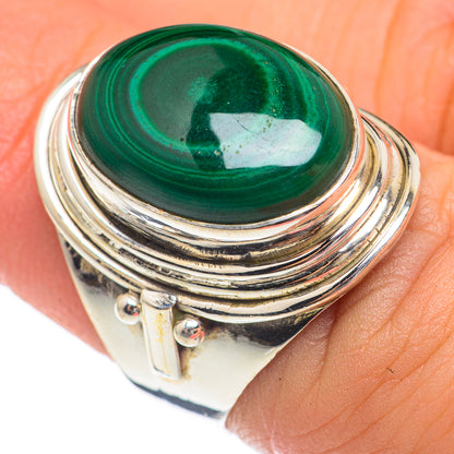 Malachite Rings handcrafted by Ana Silver Co - RING68211