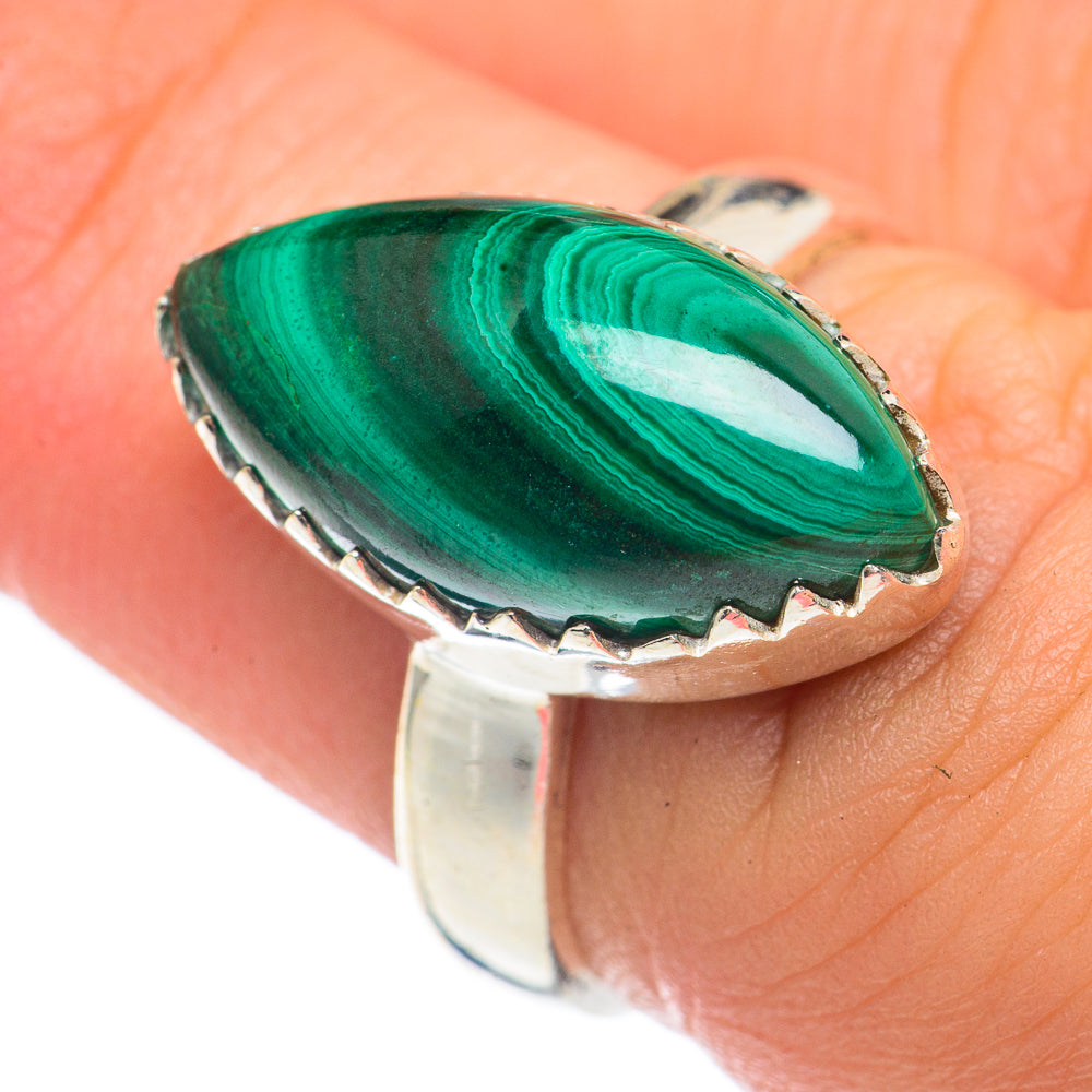Malachite Rings handcrafted by Ana Silver Co - RING68213