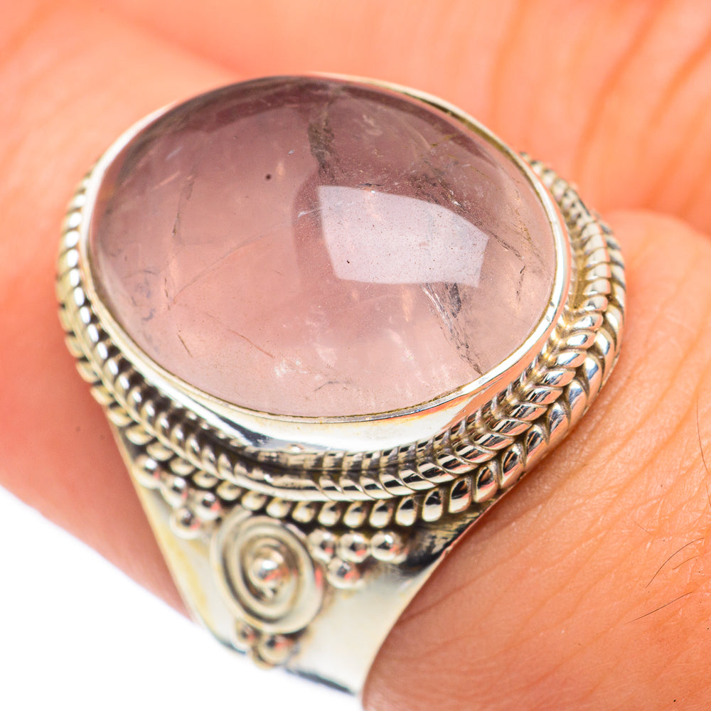 Rose Quartz Rings handcrafted by Ana Silver Co - RING68217