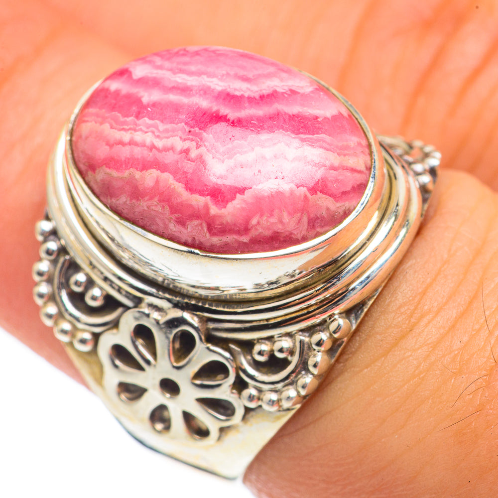 Rhodochrosite Rings handcrafted by Ana Silver Co - RING68218