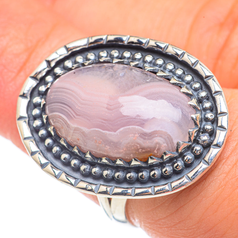 Botswana Agate Rings handcrafted by Ana Silver Co - RING68223