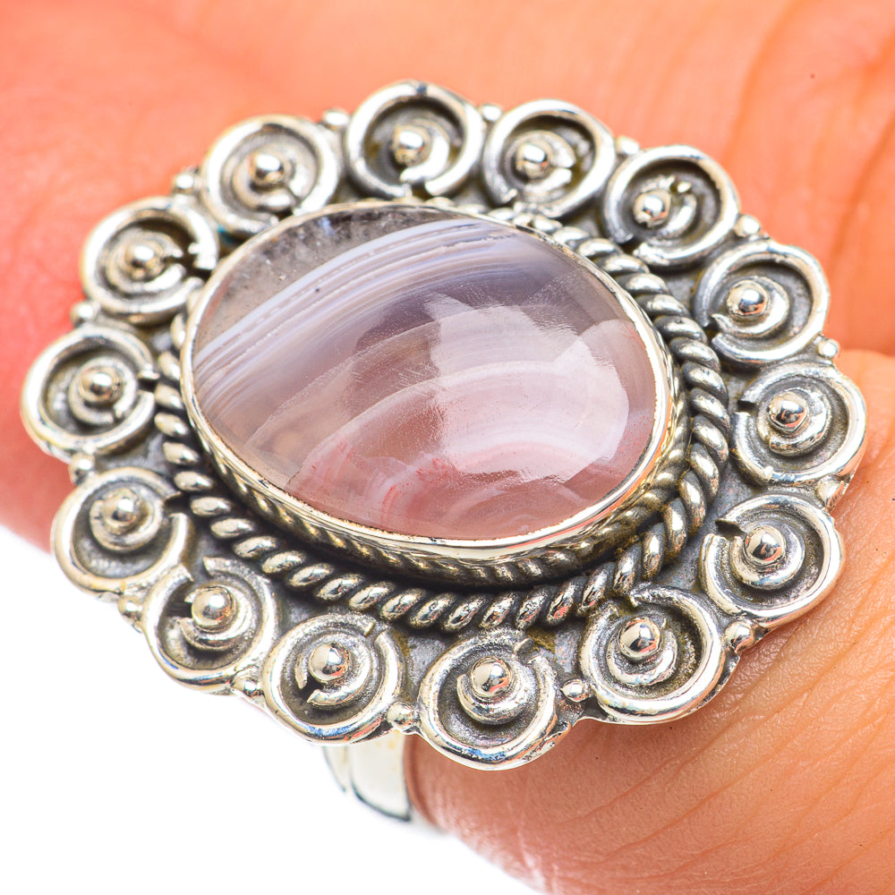 Botswana Agate Rings handcrafted by Ana Silver Co - RING68224