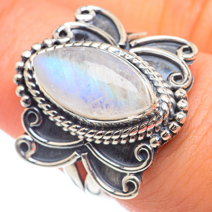 Rainbow Moonstone Rings handcrafted by Ana Silver Co - RING68228