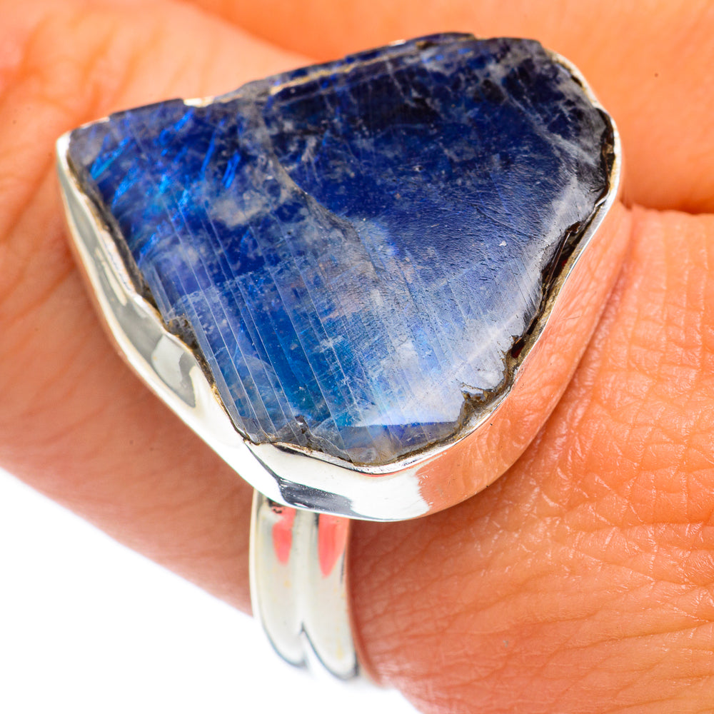 Rainbow Moonstone Rings handcrafted by Ana Silver Co - RING68229