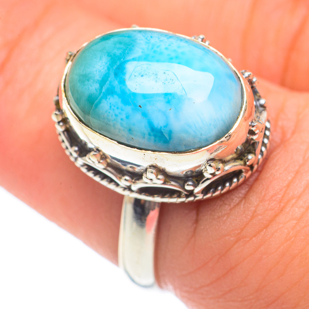 Larimar Rings handcrafted by Ana Silver Co - RING68230