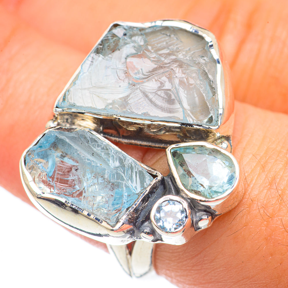 Aquamarine, Blue Topaz Rings handcrafted by Ana Silver Co - RING68231