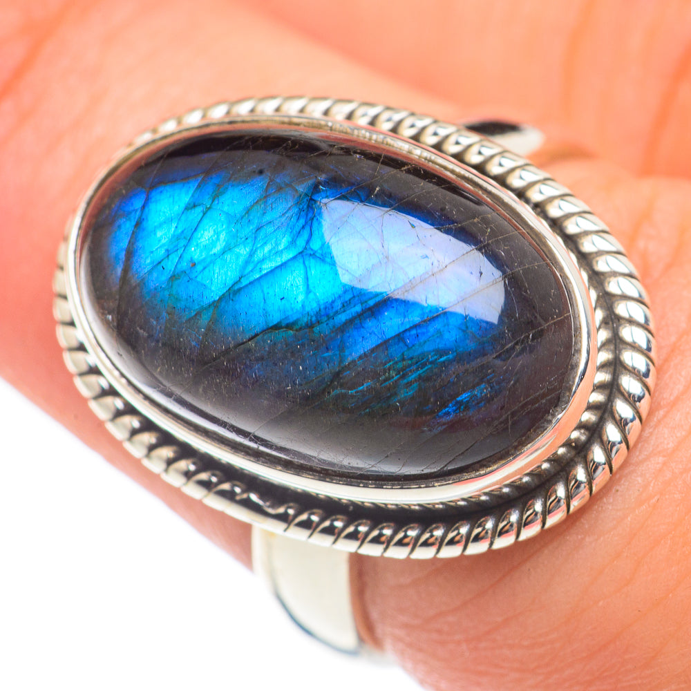 Labradorite Rings handcrafted by Ana Silver Co - RING68235