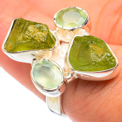 Peridot, Prehnite Rings handcrafted by Ana Silver Co - RING68236