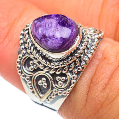 Charoite Rings handcrafted by Ana Silver Co - RING68245