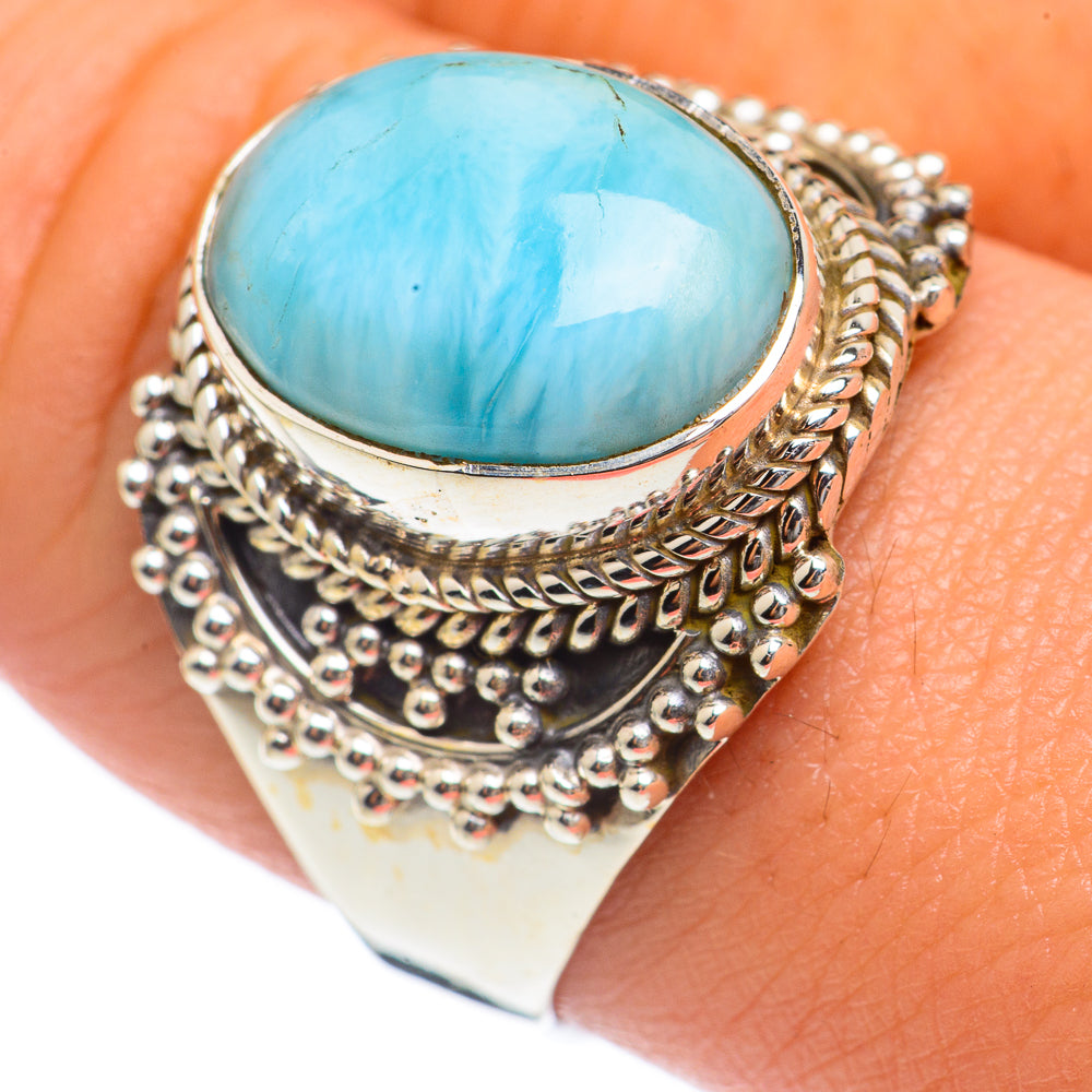Larimar Rings handcrafted by Ana Silver Co - RING68255