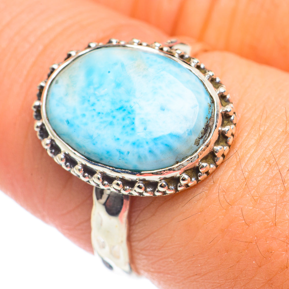 Larimar Rings handcrafted by Ana Silver Co - RING68258