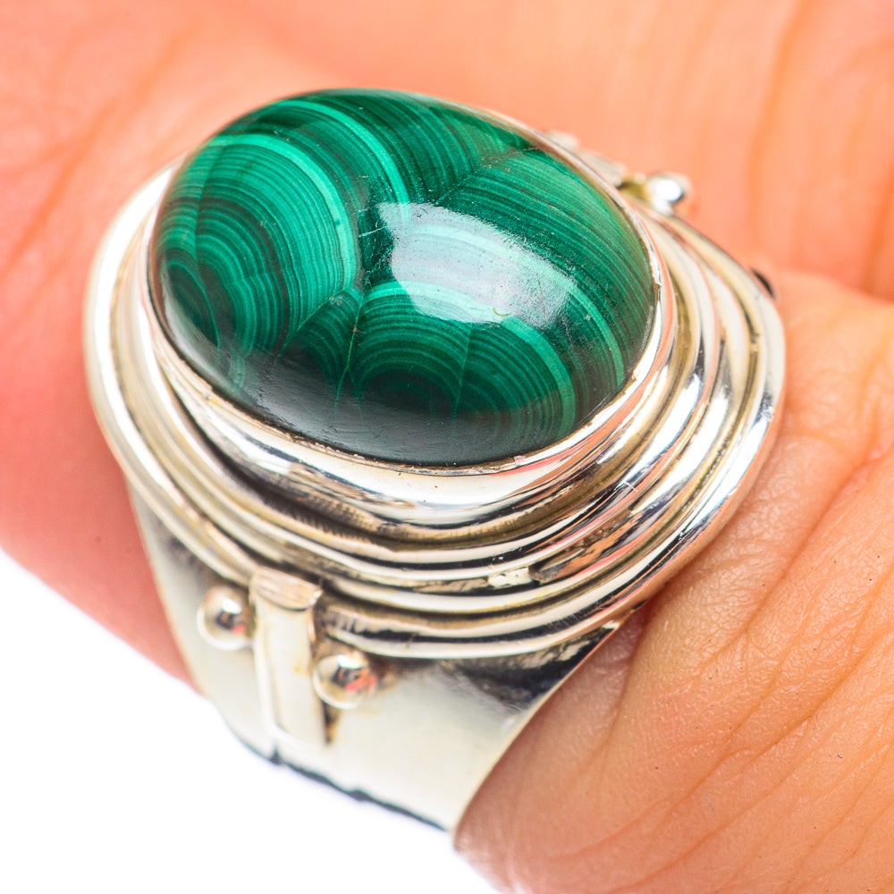 Malachite Rings handcrafted by Ana Silver Co - RING68261