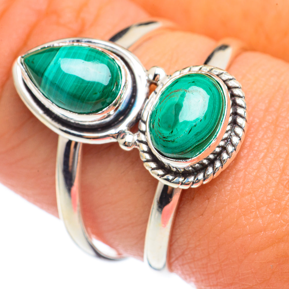 Malachite Rings handcrafted by Ana Silver Co - RING68262
