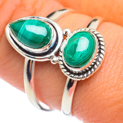 Malachite Rings handcrafted by Ana Silver Co - RING68262