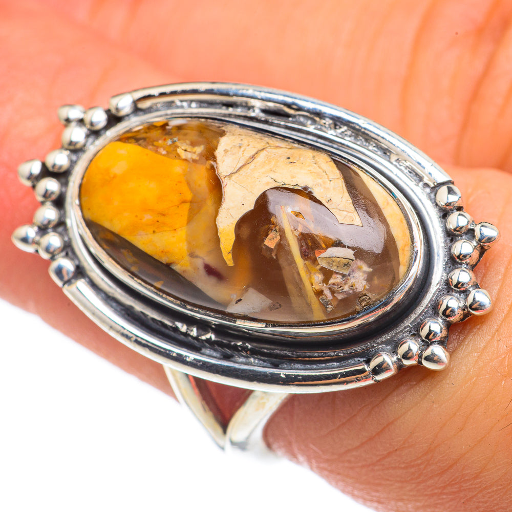 Brecciated Mookaite Rings handcrafted by Ana Silver Co - RING68266