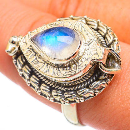 Rainbow Moonstone Rings handcrafted by Ana Silver Co - RING68280