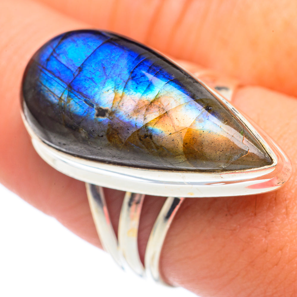 Labradorite Rings handcrafted by Ana Silver Co - RING68285
