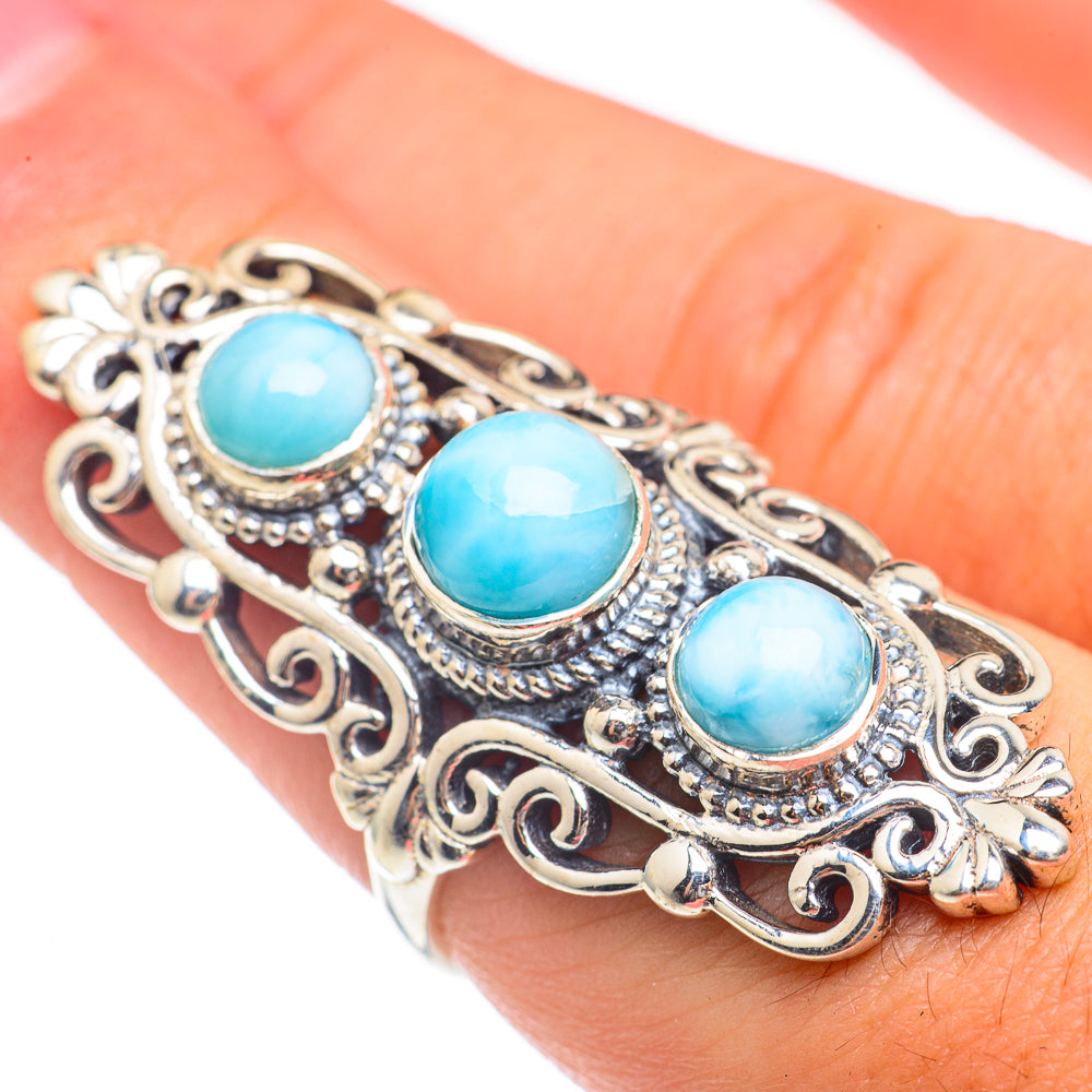 Larimar Rings handcrafted by Ana Silver Co - RING68286