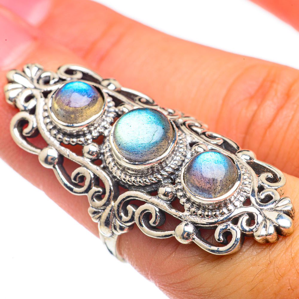 Labradorite Rings handcrafted by Ana Silver Co - RING68287