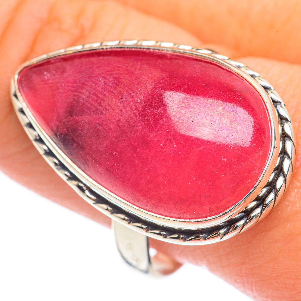 Pink Agate Rings handcrafted by Ana Silver Co - RING68298