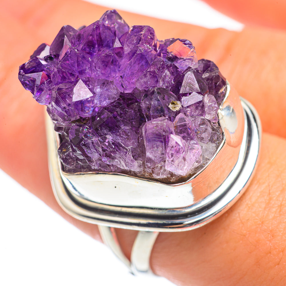Amethyst Crystal Rings handcrafted by Ana Silver Co - RING68300