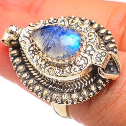 Rainbow Moonstone Rings handcrafted by Ana Silver Co - RING68309