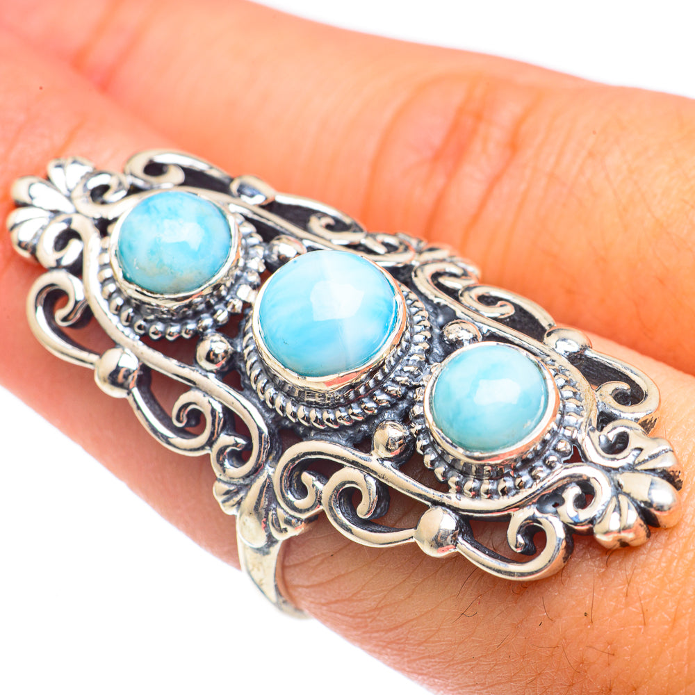 Larimar Rings handcrafted by Ana Silver Co - RING68317