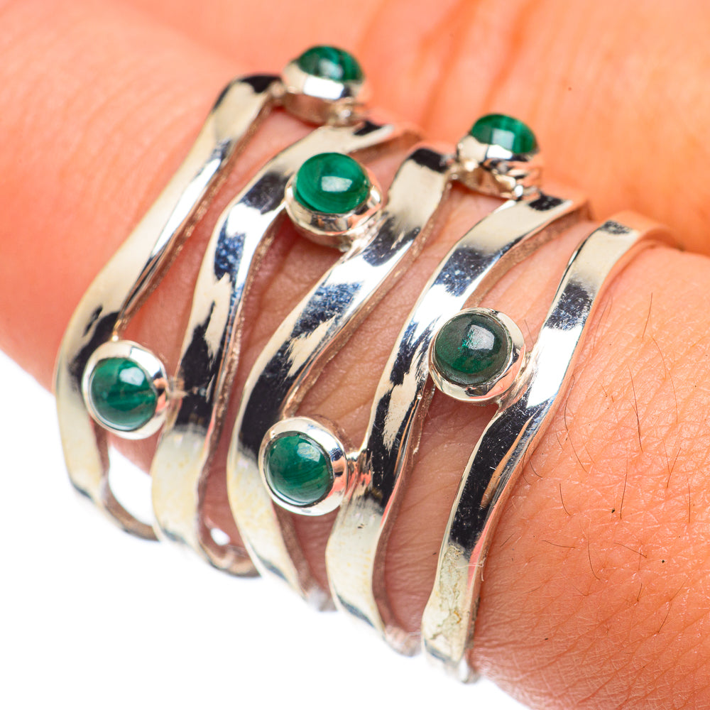 Malachite Rings handcrafted by Ana Silver Co - RING68325